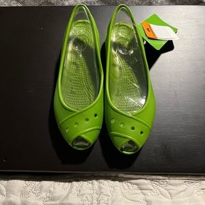 COPY - Women green slip on Crocs